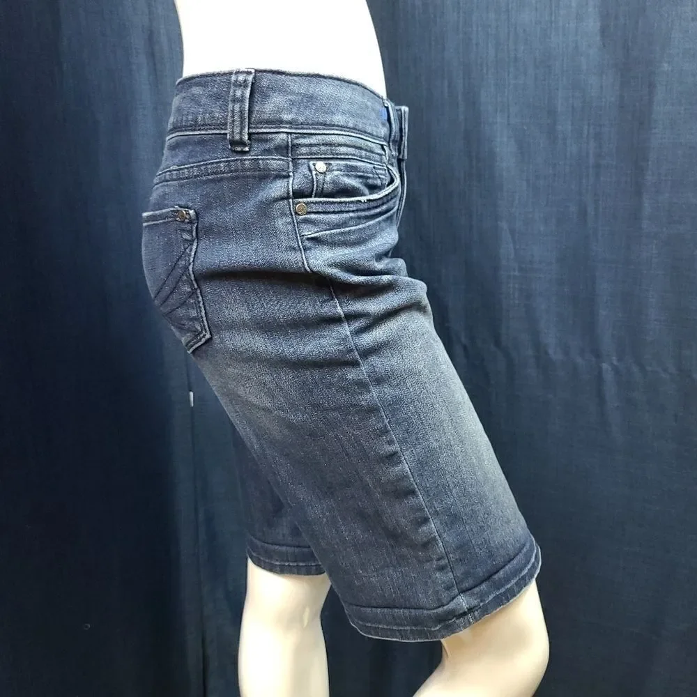 Denim Bermuda Shorts Size 0 Vera Wang Boyfriend Mid Rise Distressed Jean Summer